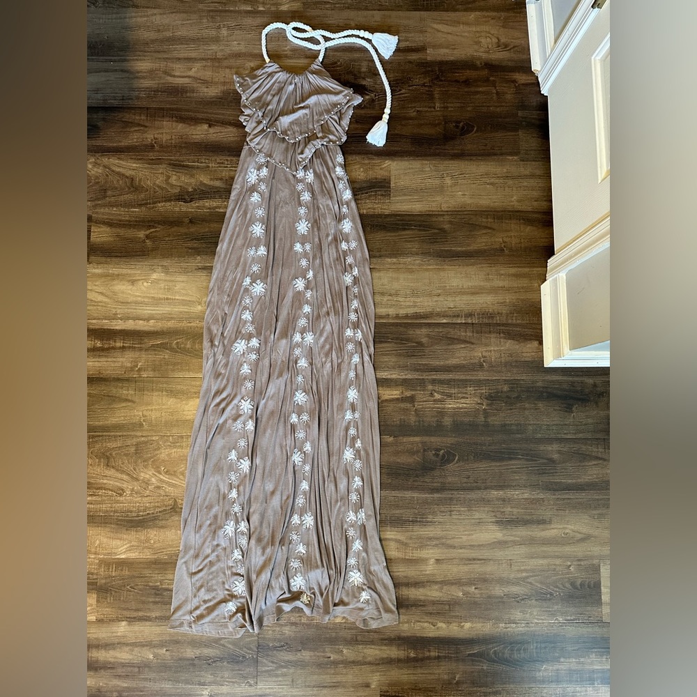 Letarte Embellished Crystals Maxi Dress.